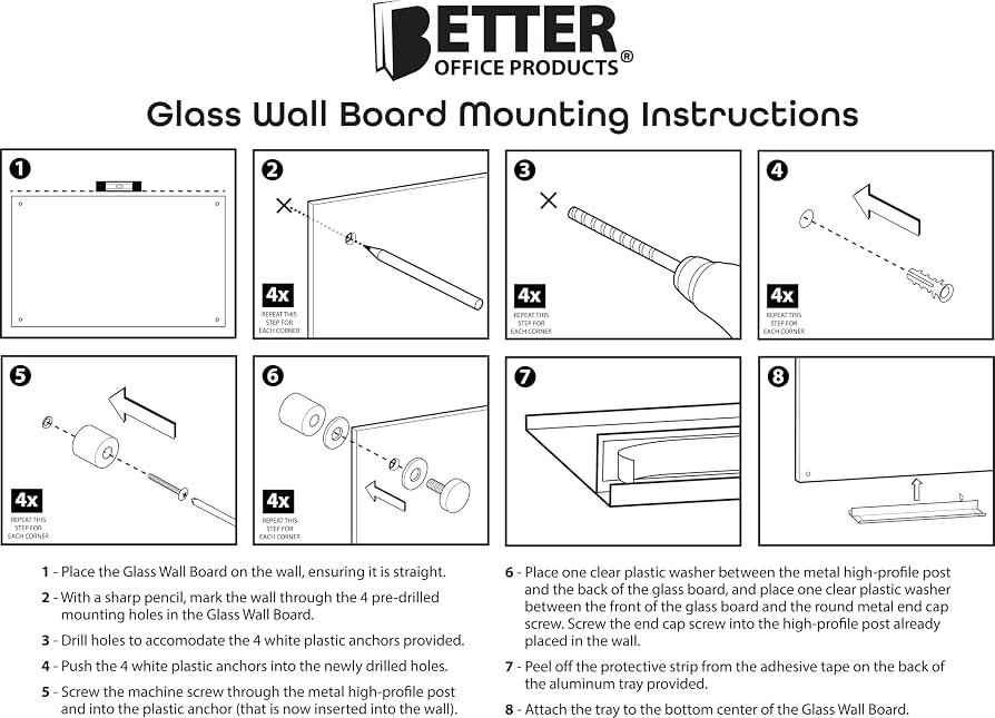 Real Glass Dry Erase Monthly Calendar, Giant Size 34 x 46, Tempered Glass Surface, Frameless Wall - Image 5