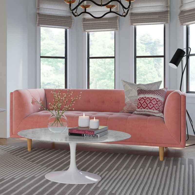Aeon Cecily Sofa Blush Velvet. ( AETH73-Blush ) - Image 3