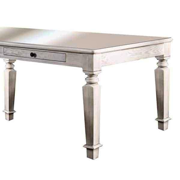 Furniture of America Casual Dining Dining Table CM3089T ( Antique White)