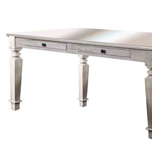 Furniture of America Casual Dining Dining Table CM3089T ( Antique White) - Image 2