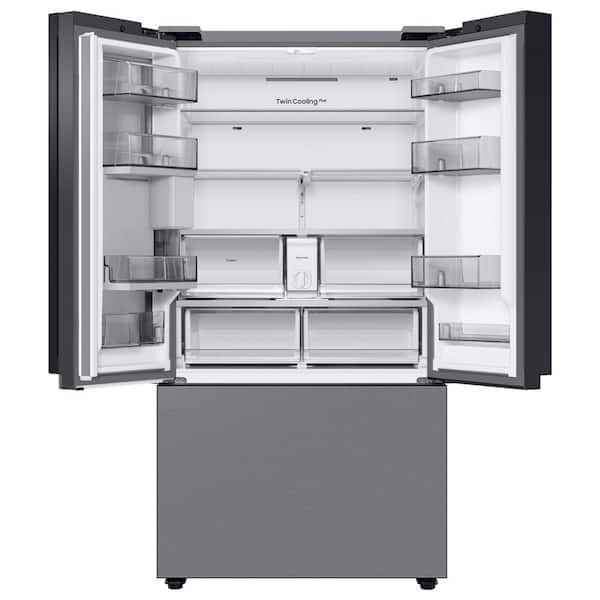 Bespoke 30 cu. ft. 3-Door French Door Smart Refrigerator with Beverage Center in Stainless Steel, St - Image 4