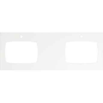 Silestone 61" quartz vanity top with two rectangular cutouts for Carillon sinks - Image 2