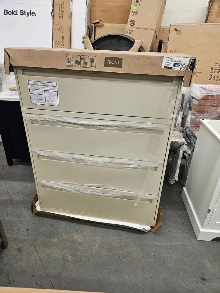 HON Brigade 700 Series 4-Drawer Lateral File Cabinet ( Slight Dent on the back ) - Image 7