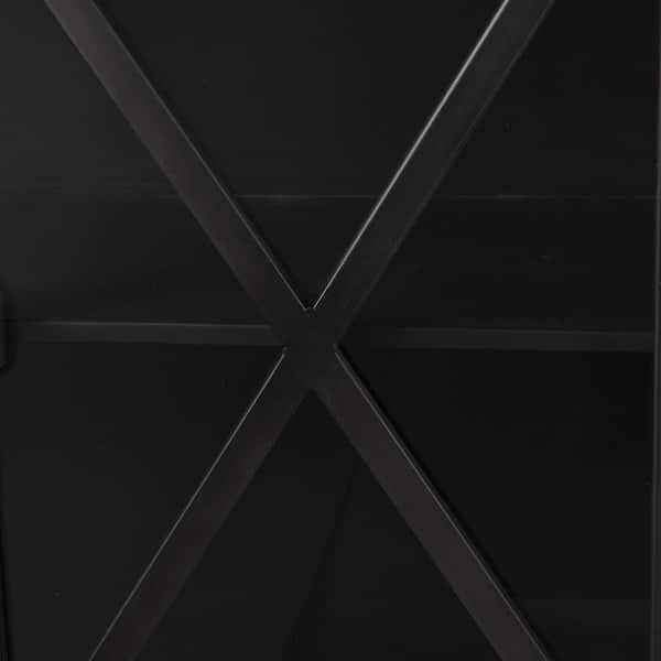 Mercana Poppy I Black Metal With Glass Door Sideboard - Image 5