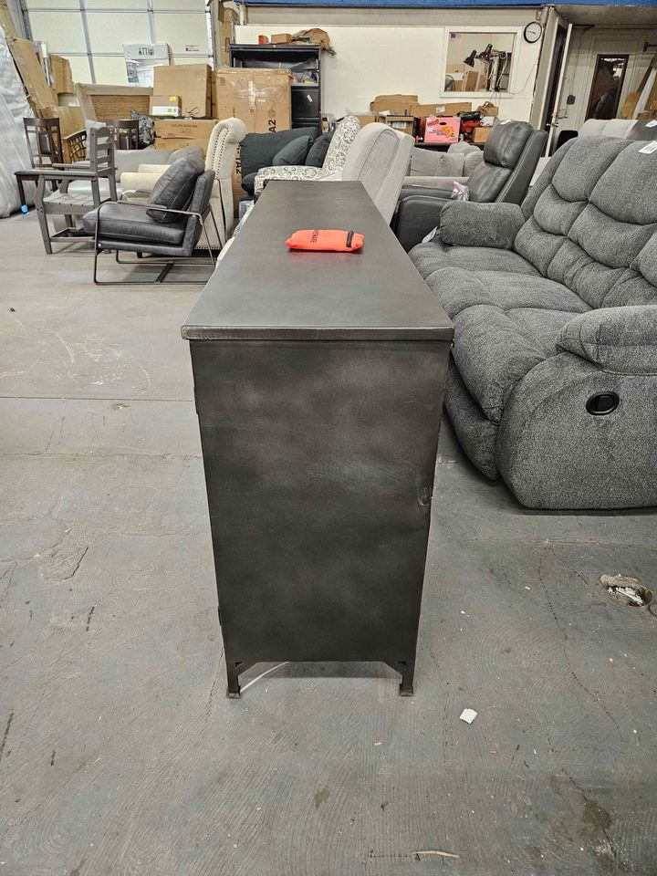 Mercana Poppy I Black Metal With Glass Door Sideboard - Image 8