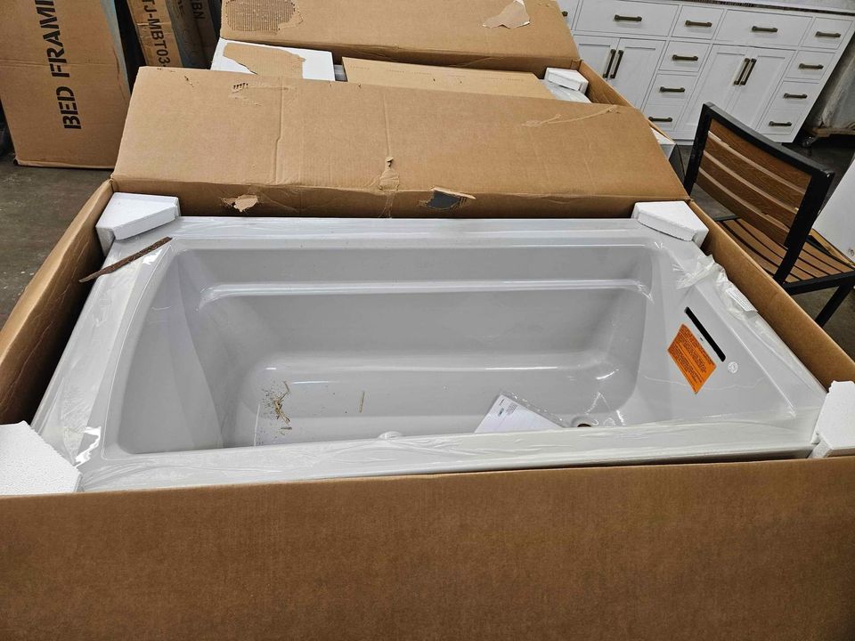 Kohler Archer 66'' x 32'' drop-in bath with Bask heated surface and end drain - Image 2