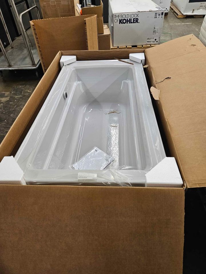 Kohler Archer 66'' x 32'' drop-in bath with Bask heated surface and end drain - Image 3