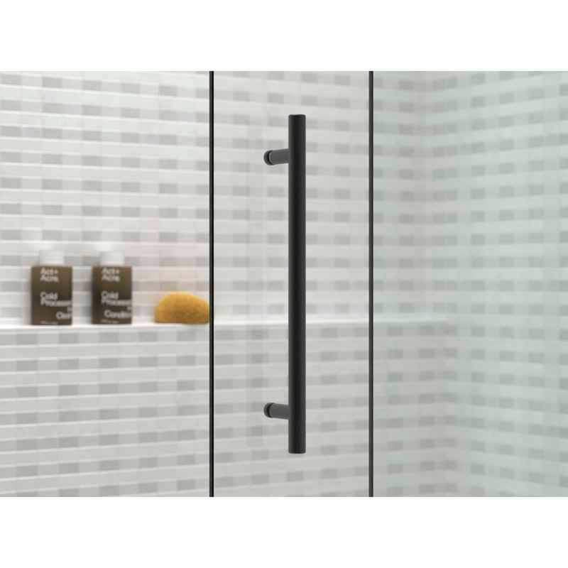 Levity Plus 77-9/16" H x 47-1/4" W Sliding Frameless Shower Door/ Clear Glass Bright Polished Silver - Image 5