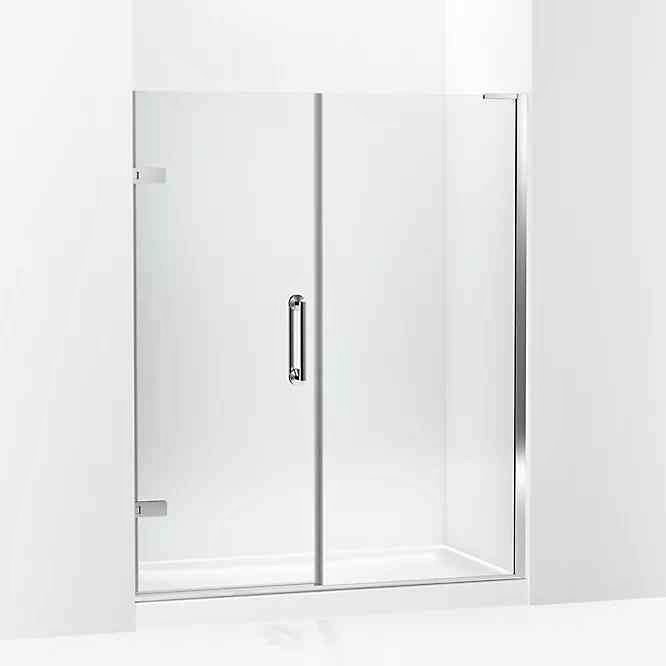 71-3/4" H pivot shower door with 3/8"-thick glass ( Polished Chrome)