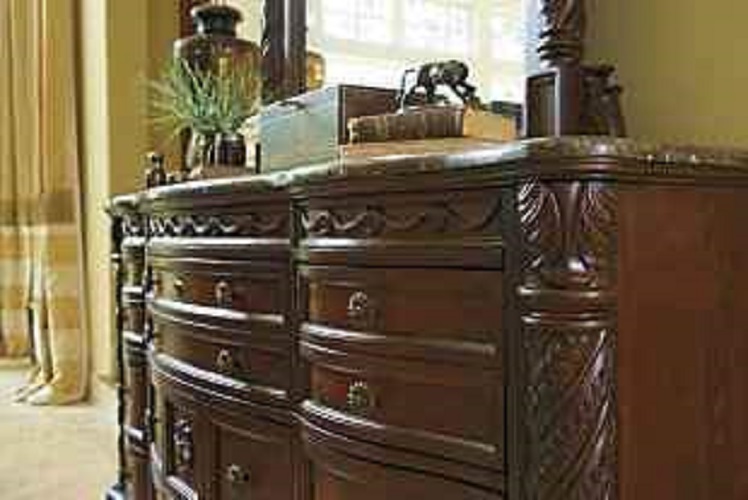 North Shore Wood/Marble Dresser, Dark Brown - Image 3