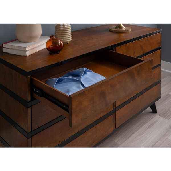 Rayford Mid Century 6 Drawer 48'' W Double Dresser - Image 6