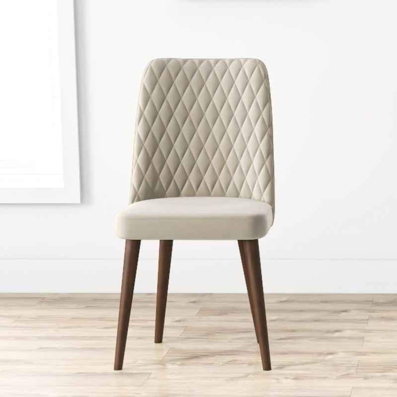 Evette Mid Century Modern Beige Dining Chair ( 2- Pcs ) - Image 3