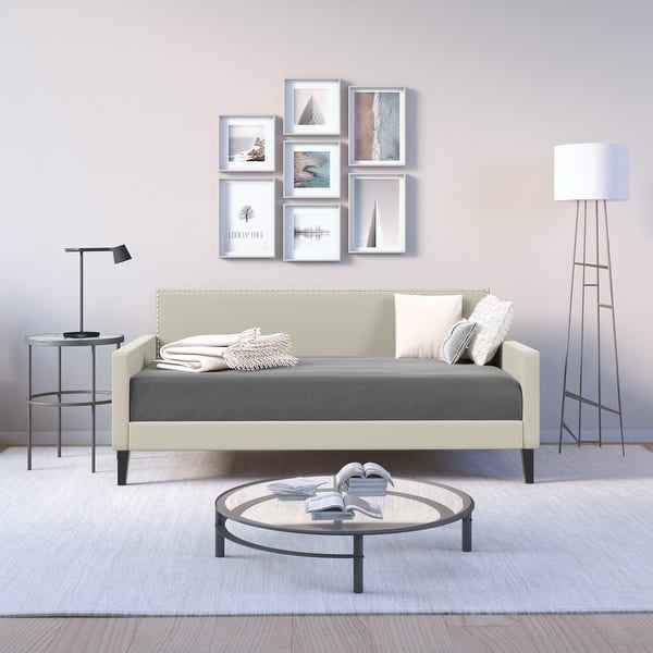 Palaksh Upholstered Twin Daybed with Nailhead Trim