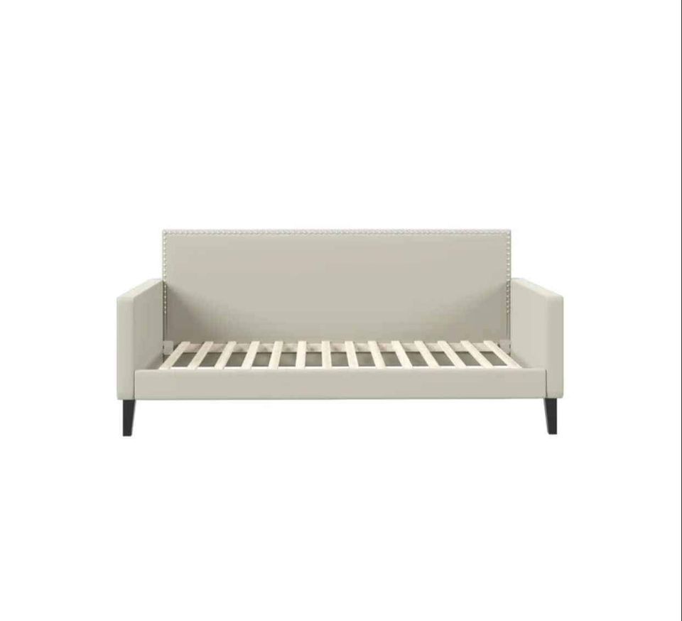 Palaksh Upholstered Twin Daybed with Nailhead Trim - Image 3