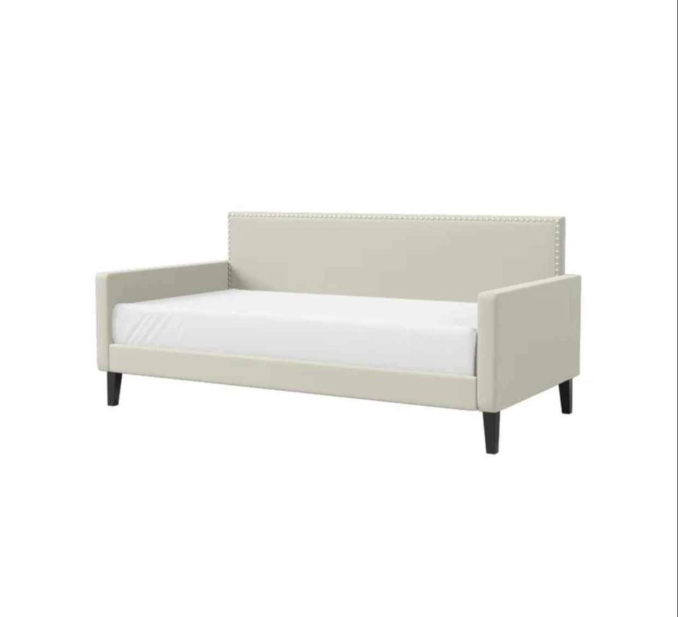 Palaksh Upholstered Twin Daybed with Nailhead Trim - Image 4