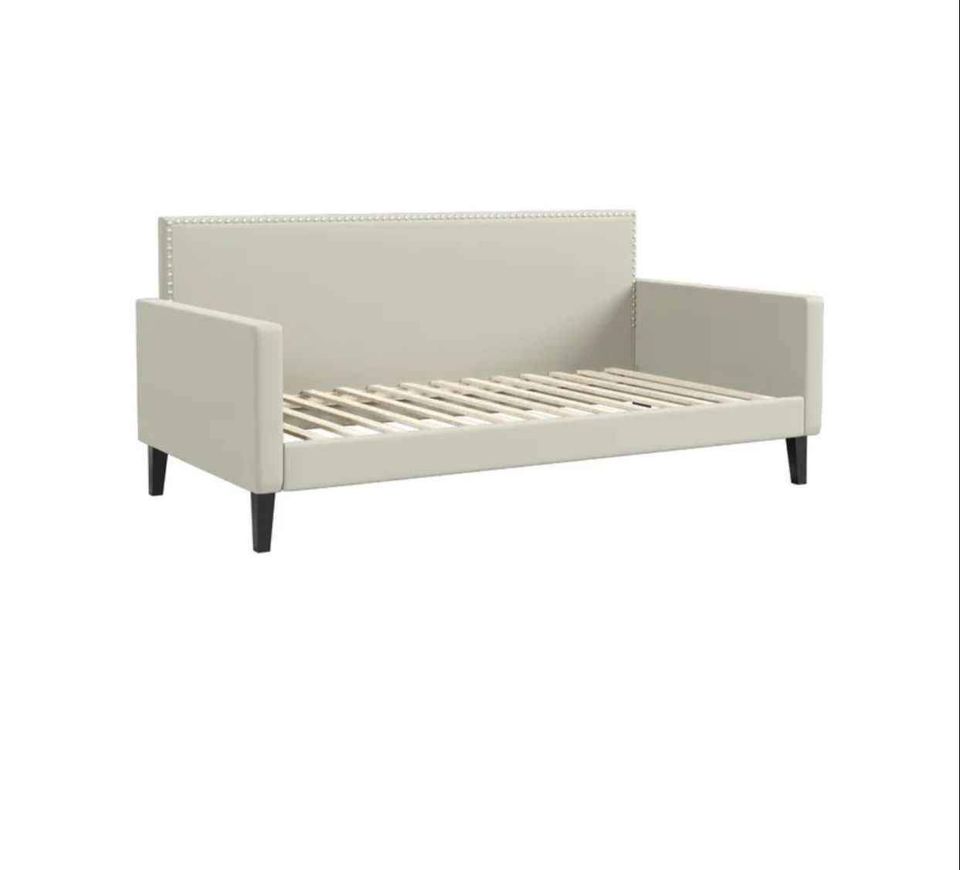 Palaksh Upholstered Twin Daybed with Nailhead Trim - Image 5