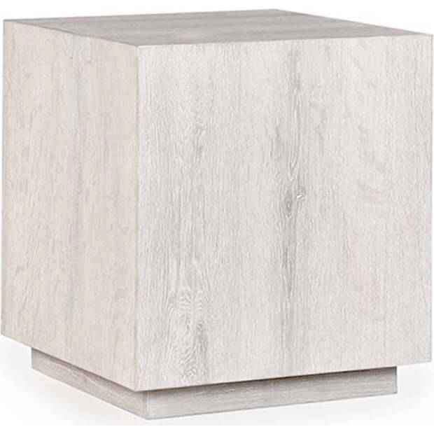 Layne 20" Square End Table in White Wash Oak Veneer by Classic Home