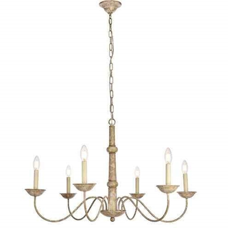 Merritt 6 Light 35 inch Weathered Dove Chandelier Ceiling Light