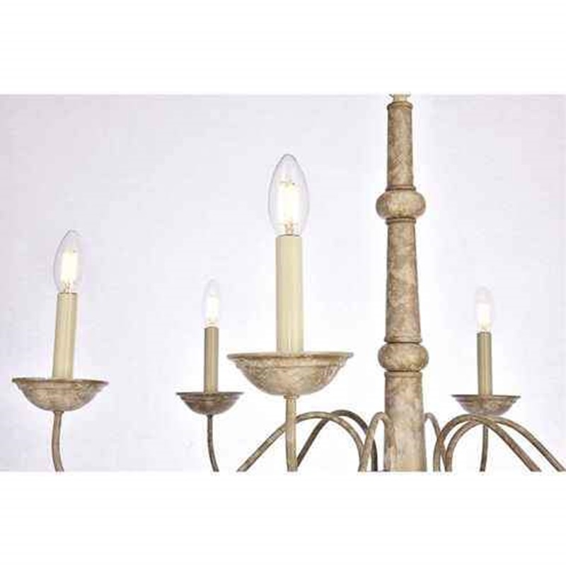 Merritt 6 Light 35 inch Weathered Dove Chandelier Ceiling Light - Image 4