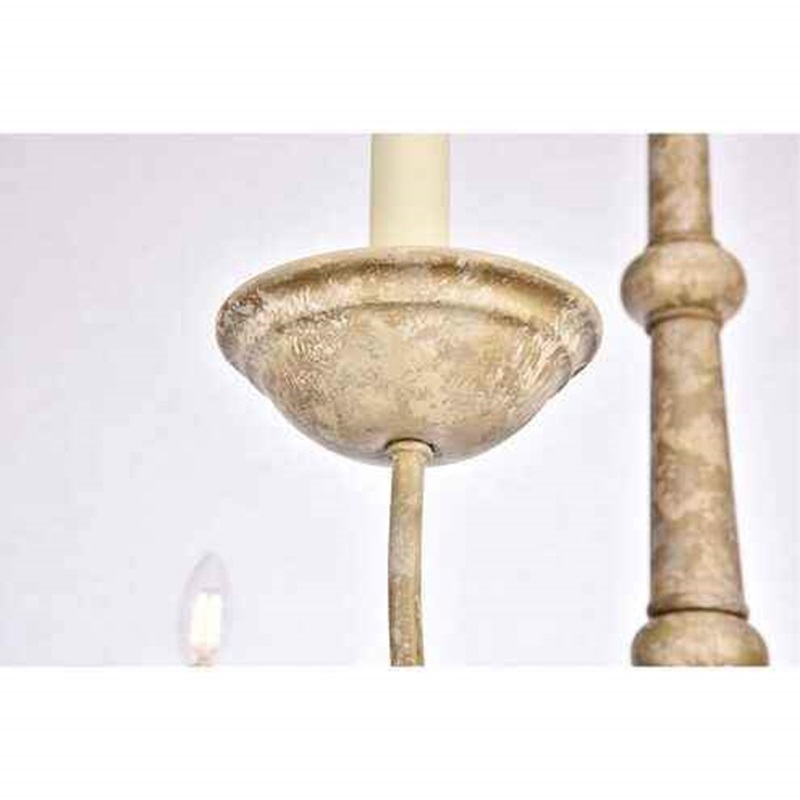 Merritt 6 Light 35 inch Weathered Dove Chandelier Ceiling Light - Image 6