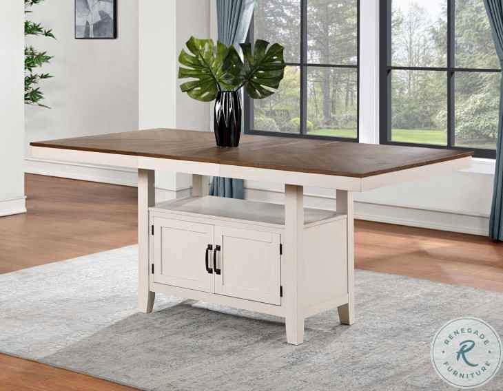 Hyland Milk And Honey Extendable Counter Height Dining Table