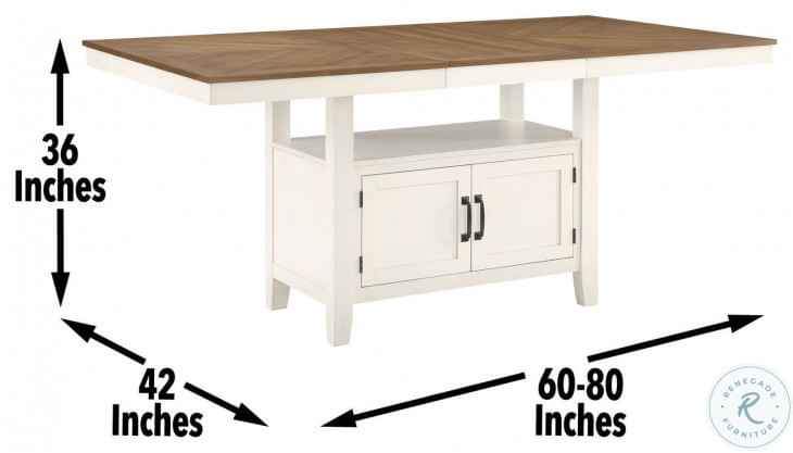 Hyland Milk And Honey Extendable Counter Height Dining Table - Image 5