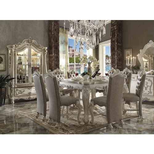 Acme Versailles Wooden Counter Height Table in Bone White ( Table Only ) - Image 6