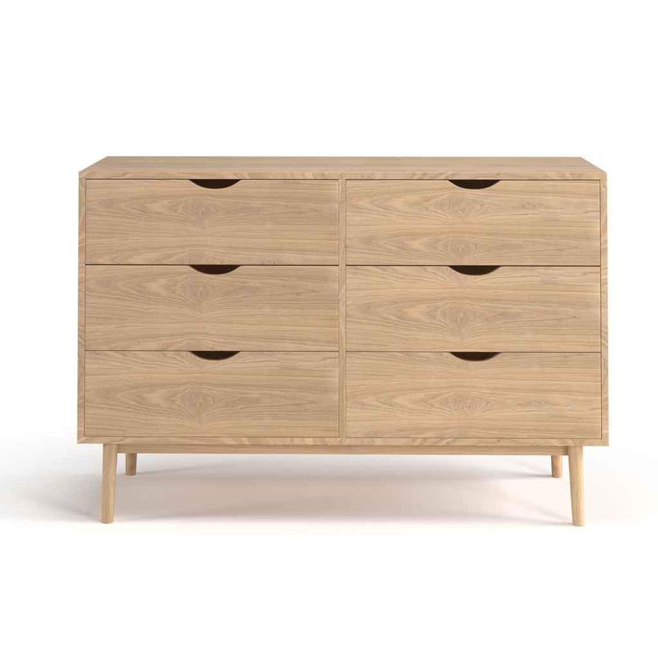 Analise 6-Drawer Dresser In White Wash