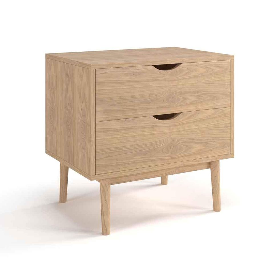 Clara 2-Drawer Nightstand In White Wash - Image 2