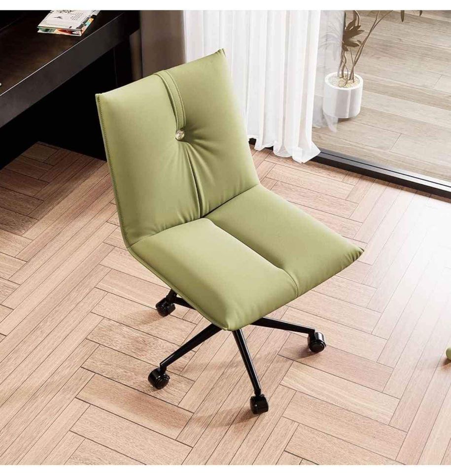 YOUTASTE Office Chair Armless Desk Chair with Wheels, Comfortable Upholstered Computer Task Chairs - Image 6