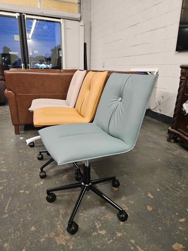 YOUTASTE Office Chair Armless Desk Chair with Wheels, Comfortable Upholstered Computer Task Chairs - Image 10