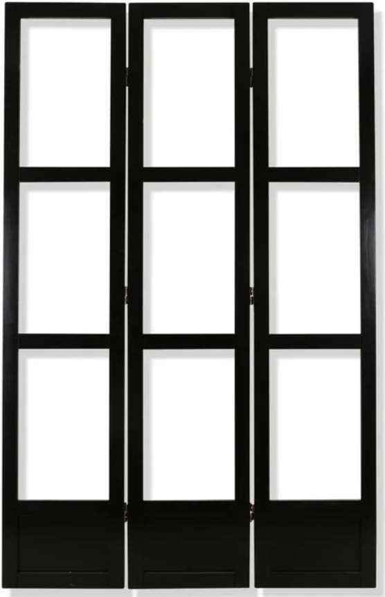 Stylecraft Dann Foley Lifestyle Black Panel Floor Screen - Image 2