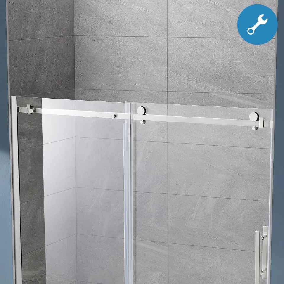 OVE Decors Kelsey 60 in. Bathtub Door in Satin Nickel - Image 2