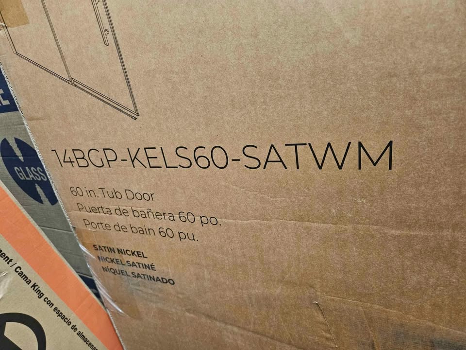 OVE Decors Kelsey 60 in. Bathtub Door in Satin Nickel - Image 4