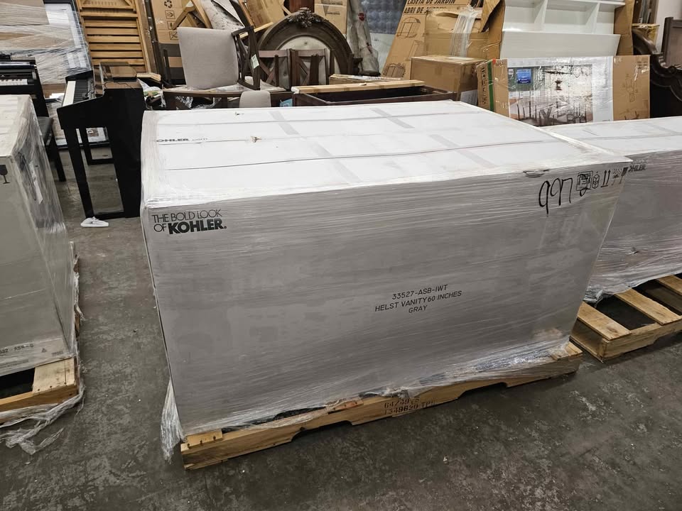 Helst 60" bathroom vanity cabinet with sinks and quartz top - Image 9