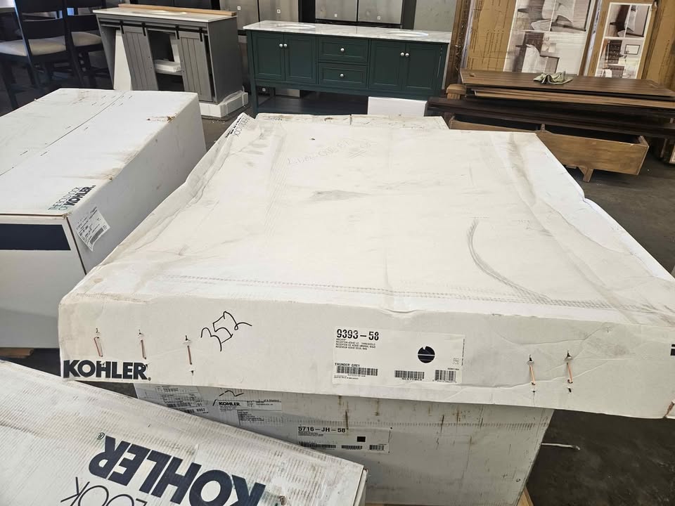 Archer 42" x 42" Enamelled Cast Iron Shower Base With Center Drain - Thunder Grey 9393-58 Kohler - Image 7