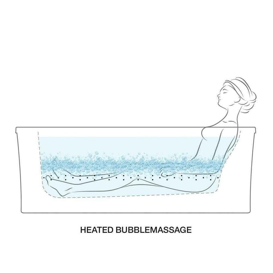 Kohler Archer 60'' x 30'' integral apron Heated BubbleMassage air bath with right-hand drain - Image 3