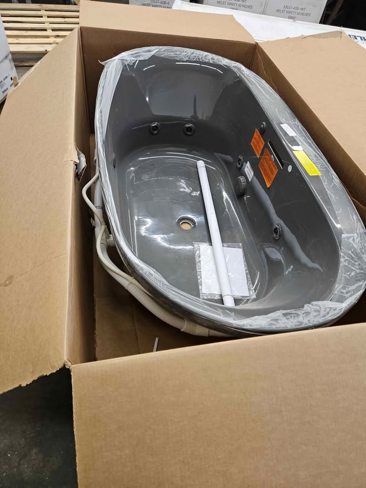 Kohler Underscore 66" x 36" drop-in heated whirlpool bath K-5716-JH-58 ( Thunder Grey ) - Image 6