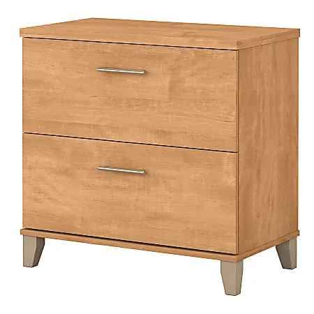 Bush Furniture Somerset 29-9/16"W x 21-13/16"D Lateral 2-Drawer File Cabinet, Maple Cross ( WC81480