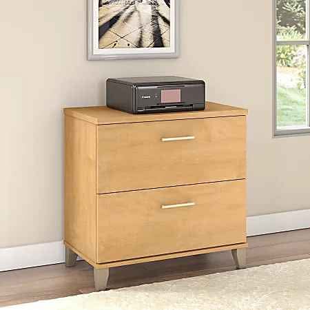 Bush Furniture Somerset 29-9/16"W x 21-13/16"D Lateral 2-Drawer File Cabinet, Maple Cross ( WC81480 - Image 3