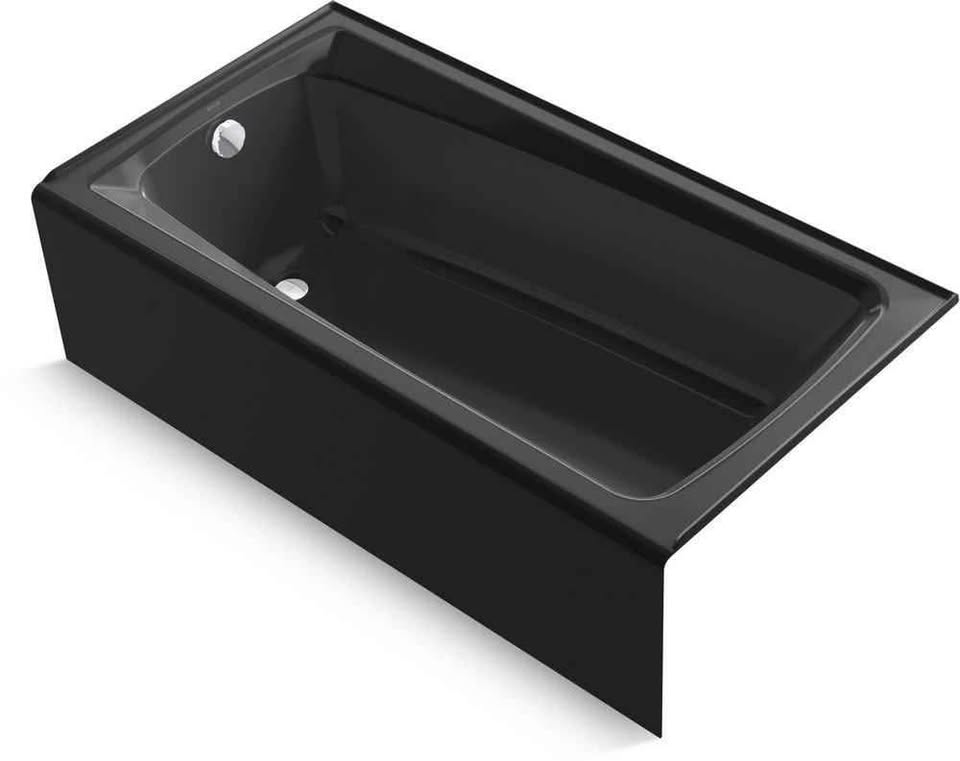 Kohler Irvine 60" x 32" Cast Iron Alcove Bath with Integral Apron and Left Drain - Image 2