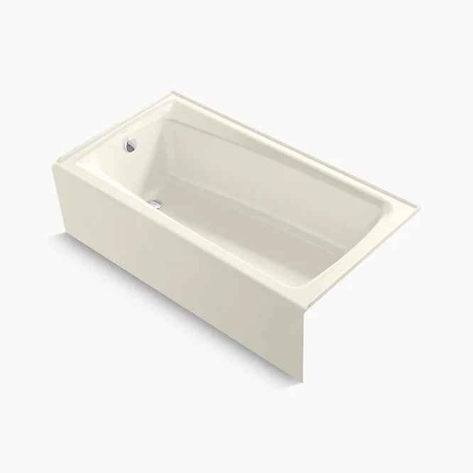Kohler Irvine 60" x 32" Cast Iron Alcove Bath with Integral Apron and Left Drain - Image 2