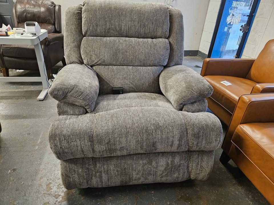 Lane furniture KingComfort Power Recliner ( Light Gray ) - Image 8