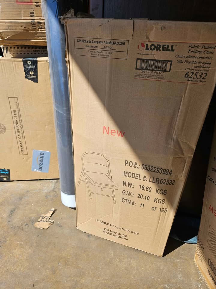 Lorell LLR62532 Padded Seat Folding Chairs - 4/CT - Image 5