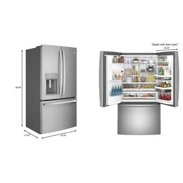 GE ENERGY STAR 22.1 Cu. Ft. Counter-Depth Fingerprint Resistant French-Door Refrigerator - Image 2