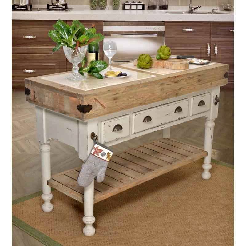 Nella Marble Top Kitchen Island