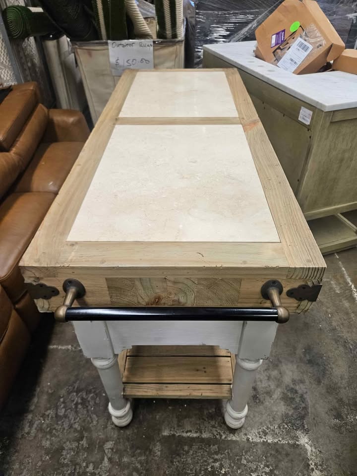 Nella Marble Top Kitchen Island - Image 8