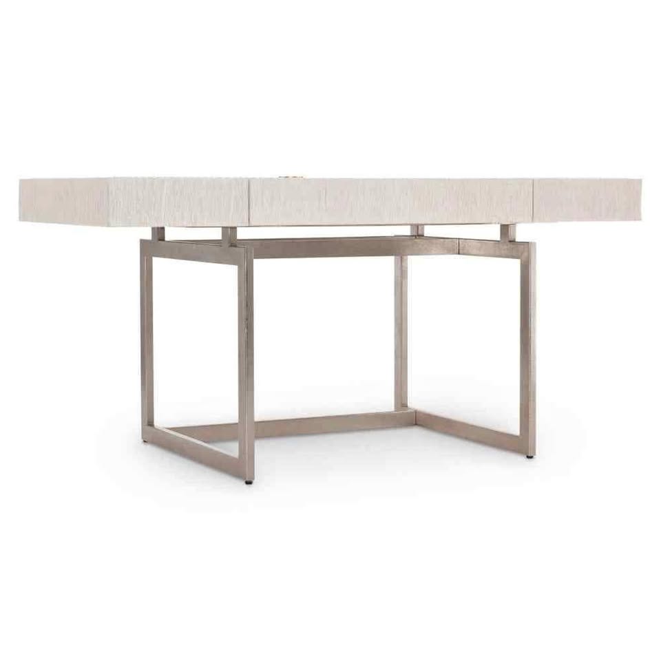 Alesio Desk: Modern Minimalist Design with USB Ports, Drop-Front Drawer & Weathered Bone Finish