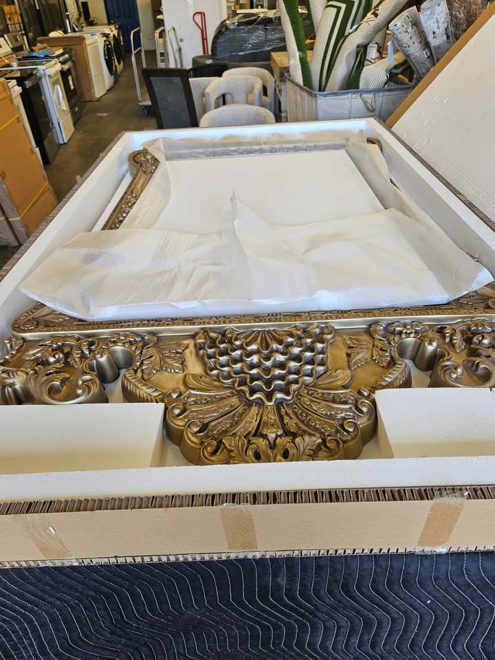 Marquette 84 X 48 inch Champagne Silver Wall Mirror by Howard Elliott Collection - Image 6