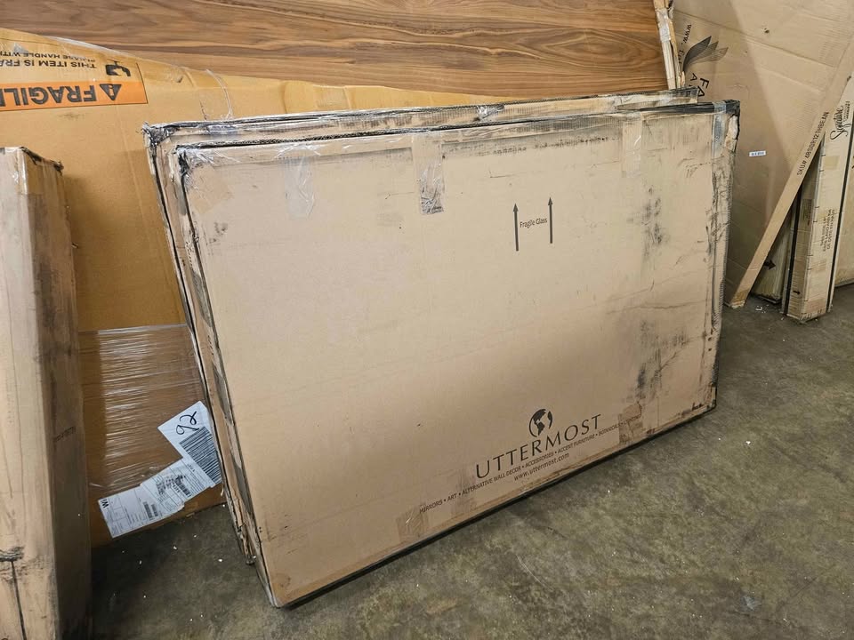 Uttermost Egon 29-7/8" W x 50" H Rectangular Framed Bathroom Wall Mirror - Image 7